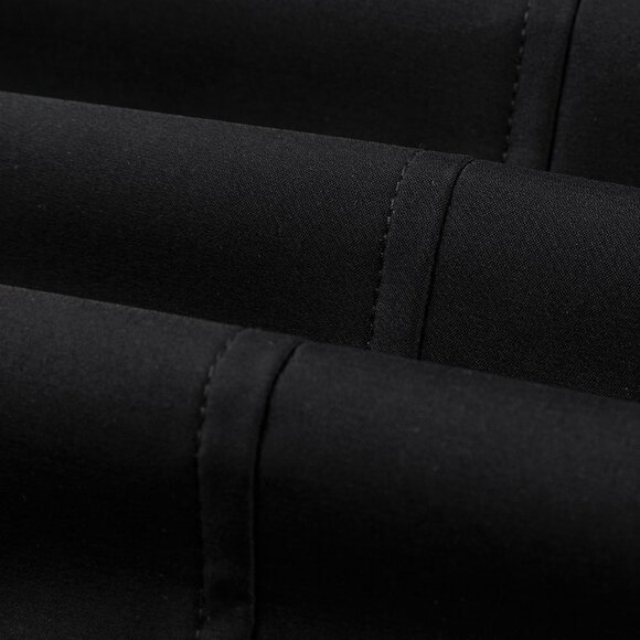 Black Preppy Mens Slant Pockets Button Up Trench Coat - Picture 5 of 7